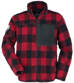 "Lumber Jacket" Between-seasons Jacket Black-red By RED By EMP