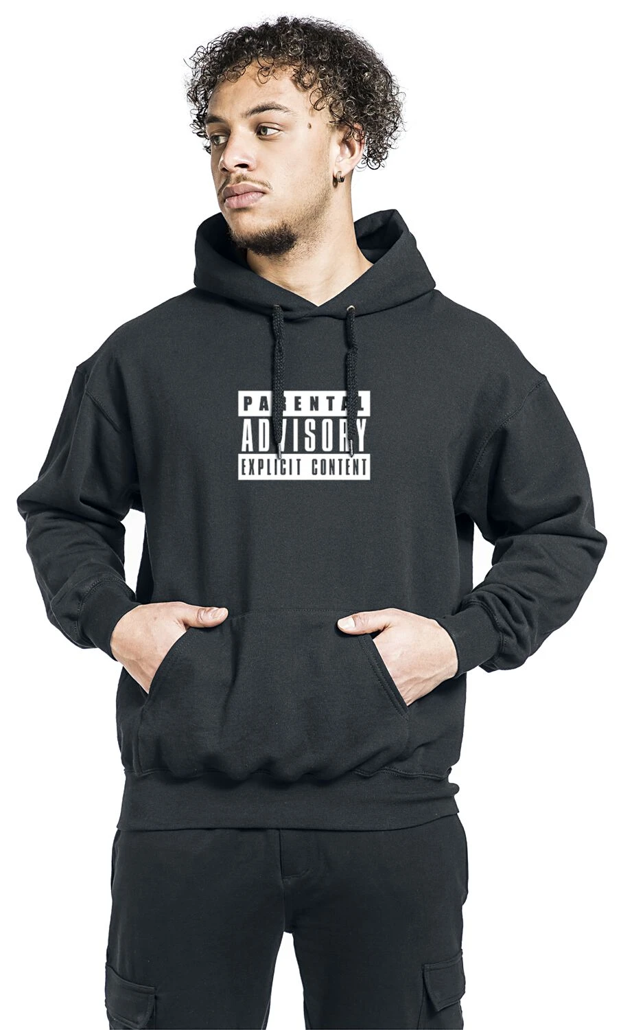 "Classic Logo" Hooded Sweater Black By Parental Advisory 6 "Classic Logo" Hooded Sweater Black By Parental Advisory - Image 4