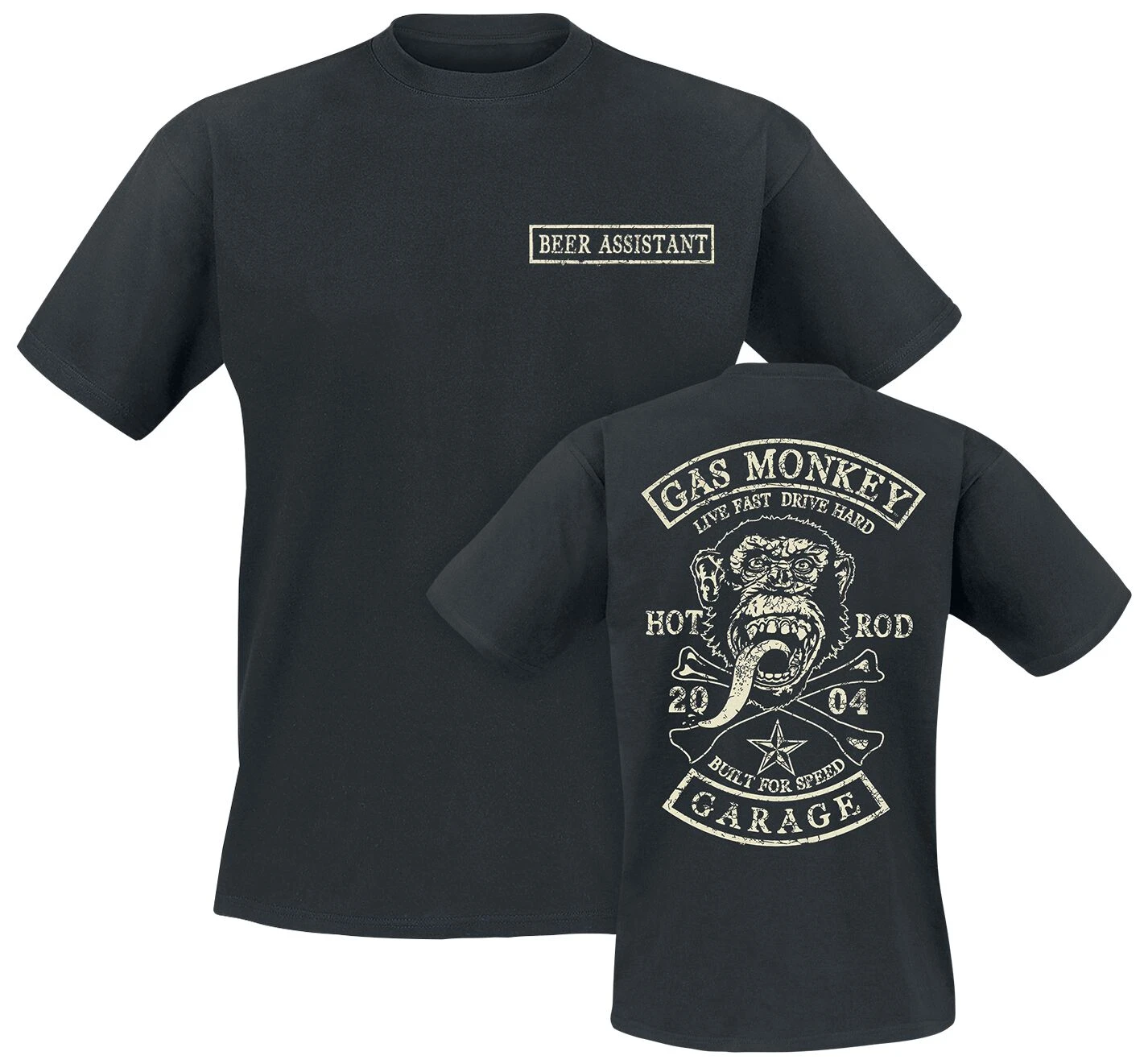 "Hot Rod - Beer Assistant" T-Shirt Black By Gas Monkey Garage 3 "Hot Rod - Beer Assistant" T-Shirt Black By Gas Monkey Garage