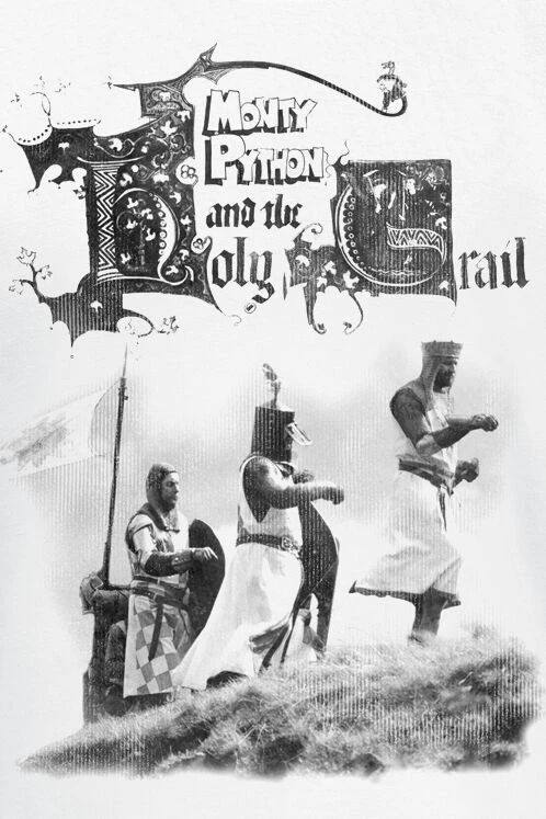 "Monty Python Holy Grail Knight Riders" T-Shirt White 4 "Monty Python Holy Grail Knight Riders" T-Shirt White - Image 2