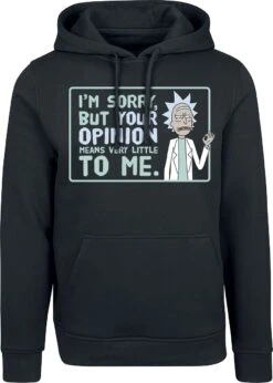 "Your Opinion" Hooded Sweater Black By Rick And Morty