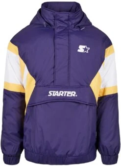 "Starter Colour Block Half-zip Retro Jacket" Between-seasons Jacket Lilac By Starter