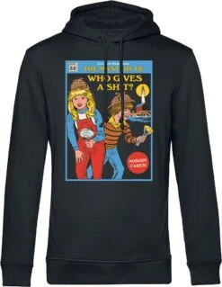 "Who Gives A Shit?" Hooded Sweater Black By Steven Rhodes