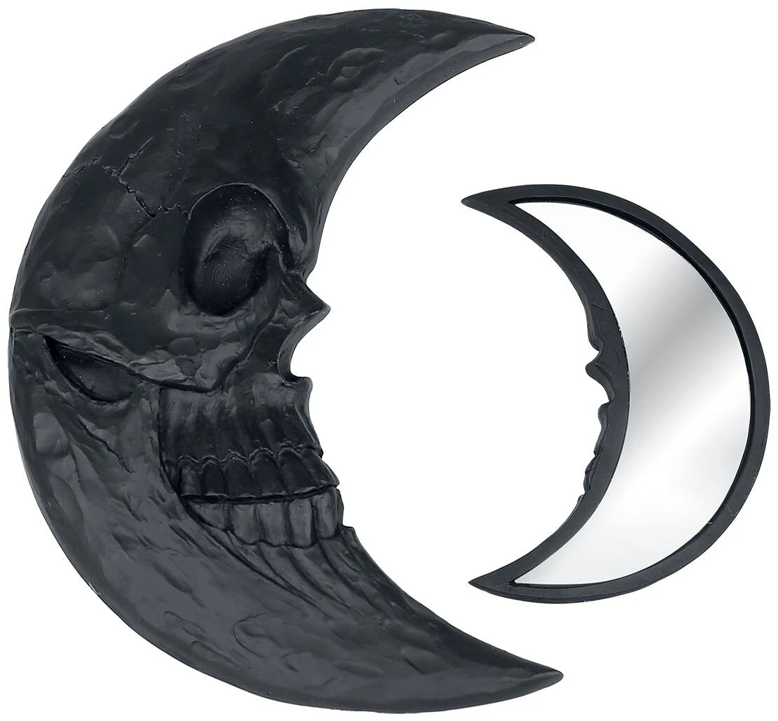 "Black Moon" Hand Mirror Black By Alchemy England 3 "Black Moon" Hand Mirror Black By Alchemy England