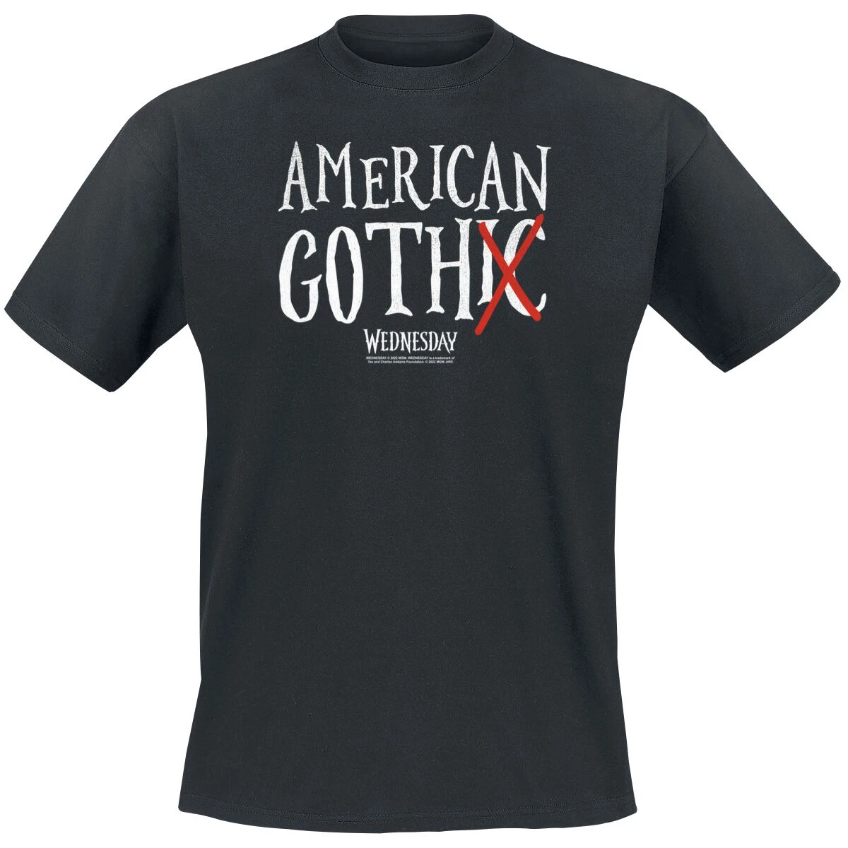 "American Goth" T-Shirt Black By Wednesday 3 "American Goth" T-Shirt Black By Wednesday