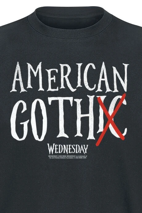 "American Goth" T-Shirt Black By Wednesday 4 "American Goth" T-Shirt Black By Wednesday - Image 2