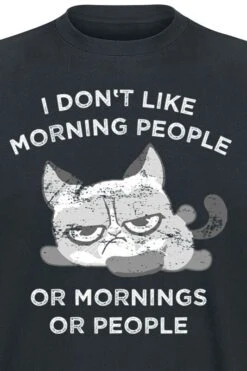 "I Don’t Like Morning People..." T-Shirt Black By Tierisch -Men Fashion Clothing Store 553983d