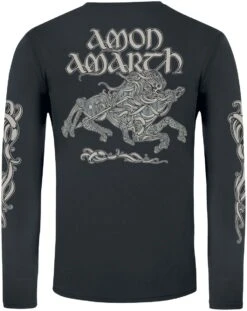 "Horse" Long-sleeve Shirt Black By Amon Amarth 6 "Horse" Long-sleeve Shirt Black By Amon Amarth -Men Fashion Clothing Store 554013b