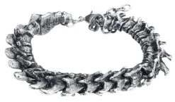 "Vertebrae" Bracelet Silver-coloured By Alchemy Gothic