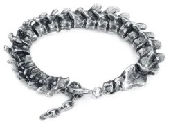 "Vertebrae" Bracelet Silver-coloured By Alchemy Gothic -Men Fashion Clothing Store 841844d
